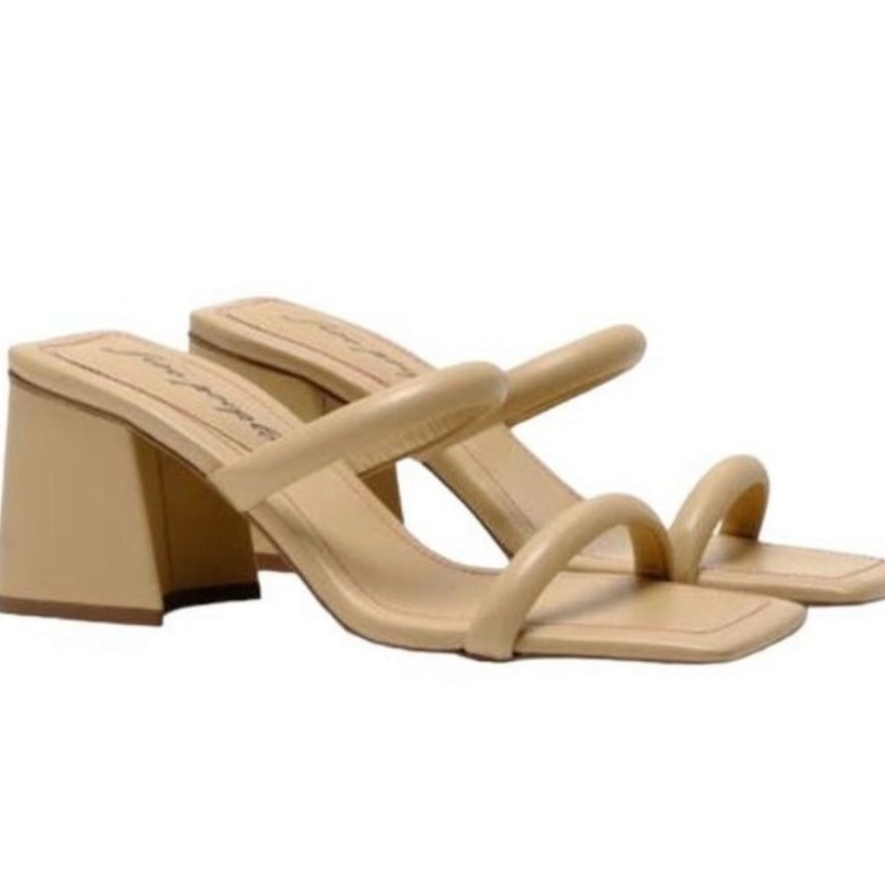 FREE PEOPLE DOUBLE STRAP PARKER HEEL DUNE Women’s Tan Size 6.5